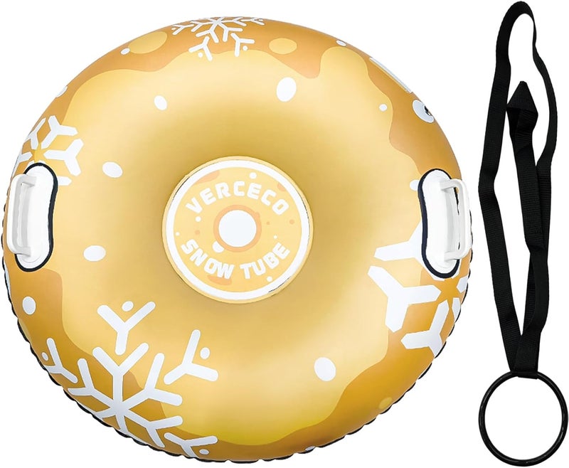Verceco 1/3 Packs Snow Tube Inflatable Sleds for Kids Snow Tubes for Sledding Heavy Duty 36'' Snow Sleds for Kids and Adult with Handles Outdoor Snow Toys Set for Boys Girl - Image 1